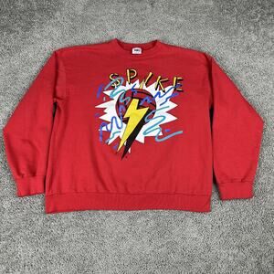 VTG Lightning Bolt Sweatshirt Mens XL Crewneck Graphic SPIKE Surf Made in USA